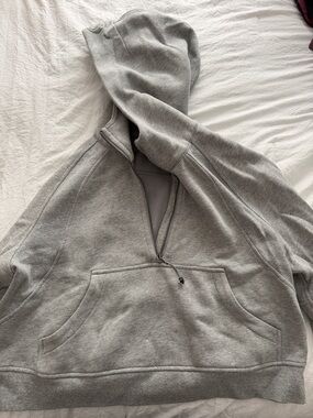 Lululemon Scuba Oversized Half-Zip Hoodie in Heathered Core Medium Grey